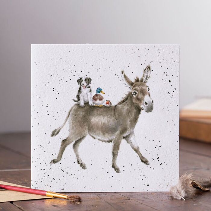 Wrendale Designs "The Donkey Ride" Donkey Card